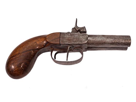 Dvouhlavňová perkusní pistole