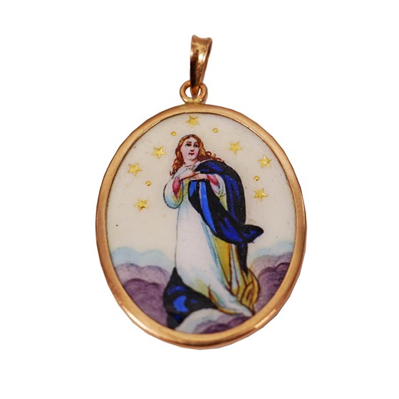 Zlatý přívěsek - Madonka