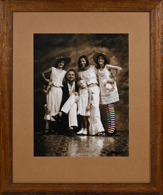 Tomáš Dvořák s rodinou