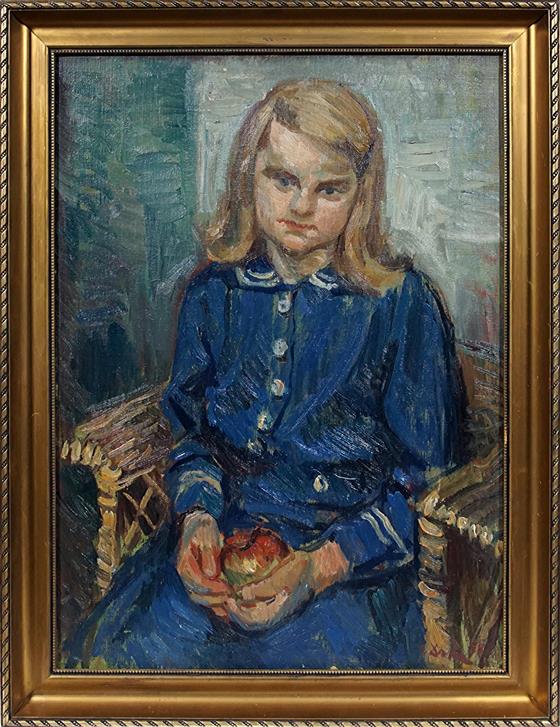 Děvčátko s jablkem
