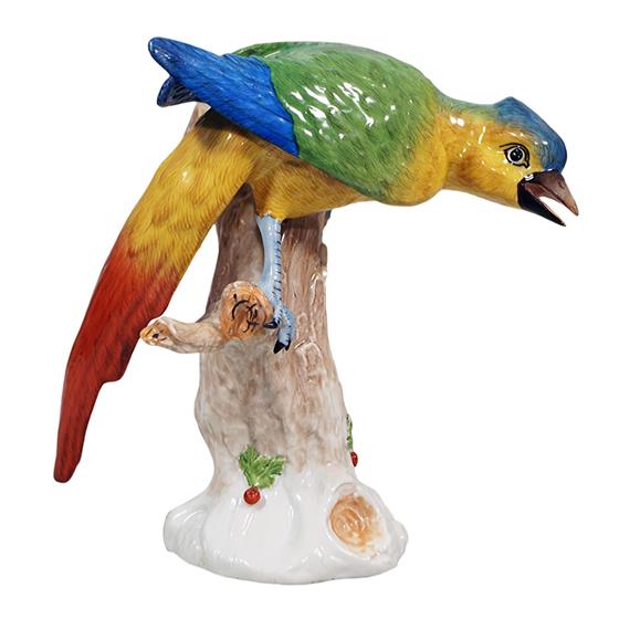 Porcelánový papoušek