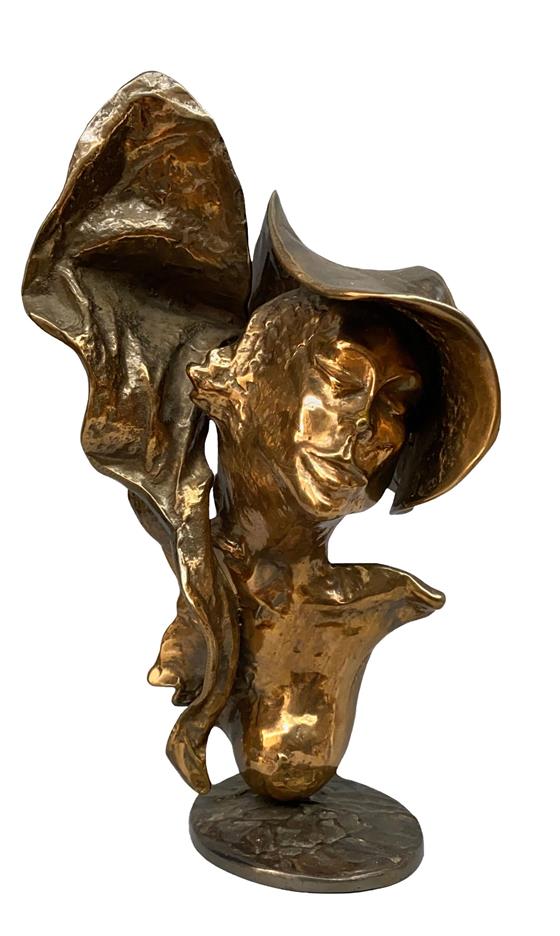Bronzová busta ženy