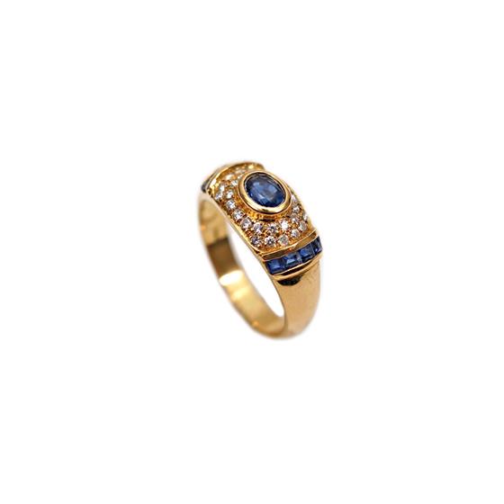 Prsten s brilianty a safíry - certifikát pravosti kamenů
