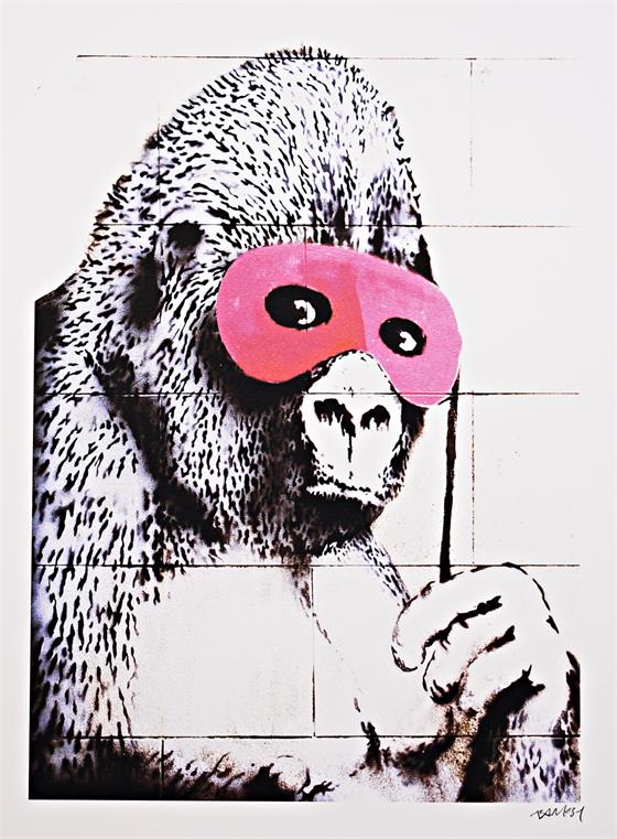 Gorilla in a Pink Mask