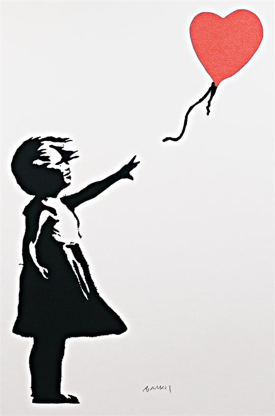 Dívka s červeným balónkem
